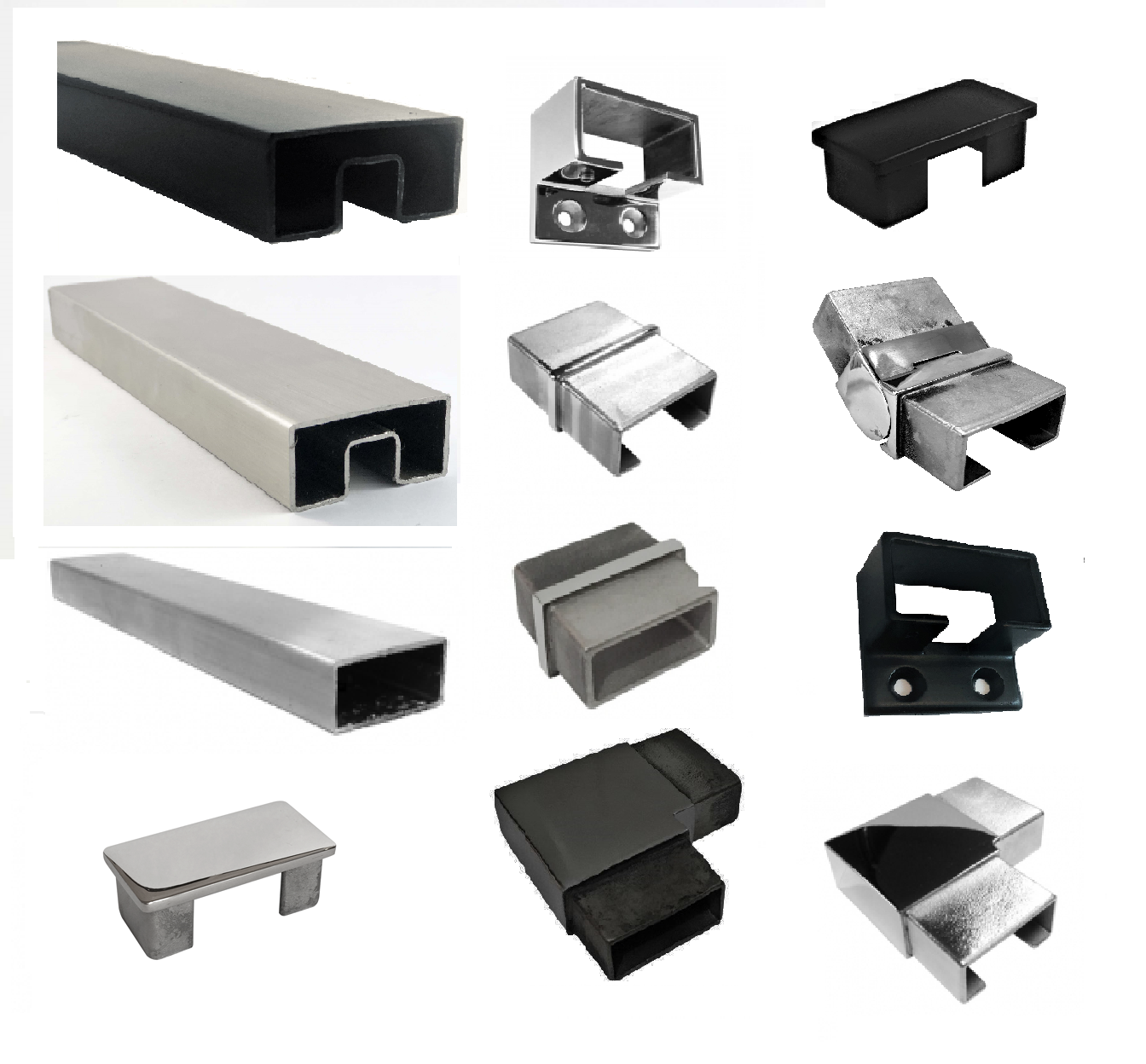 25 x 50mm Slotted Rail/Tube & Components